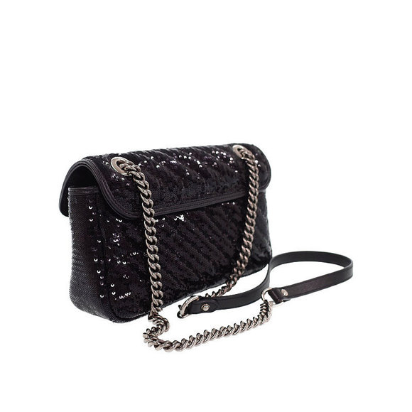 Gucci GG Marmont Small Chain Shoulder Bag Black - Picture 2 of 8